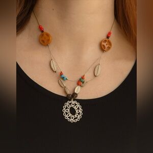 Boho Multi-Stone Pendant Necklace ✨